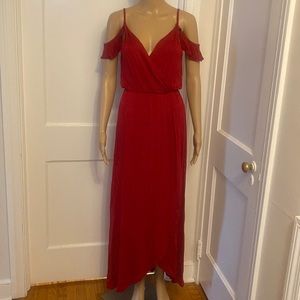 NWOT Cold Shoulder Faux Wrap Dress